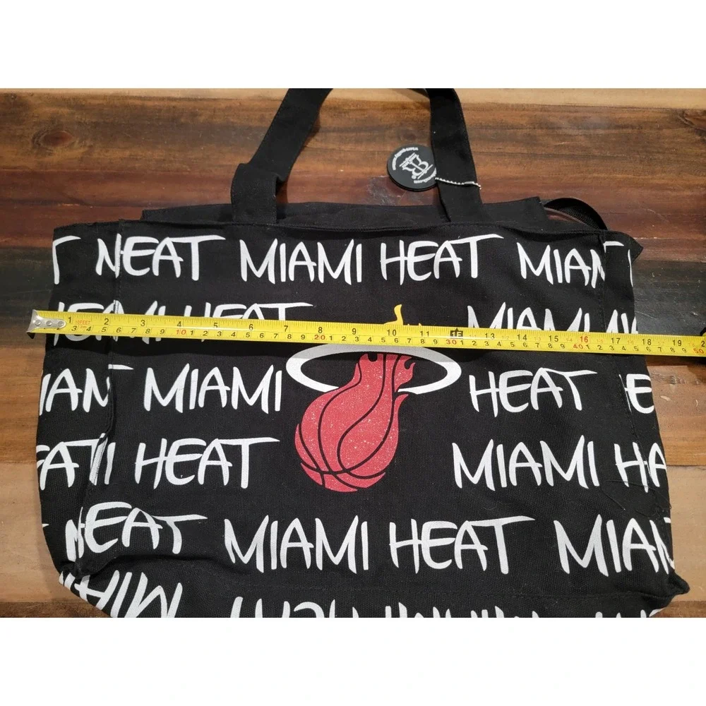 Miami Heat Robin Ruth Cross Body Handbag Hobo Tote Purse Black And White